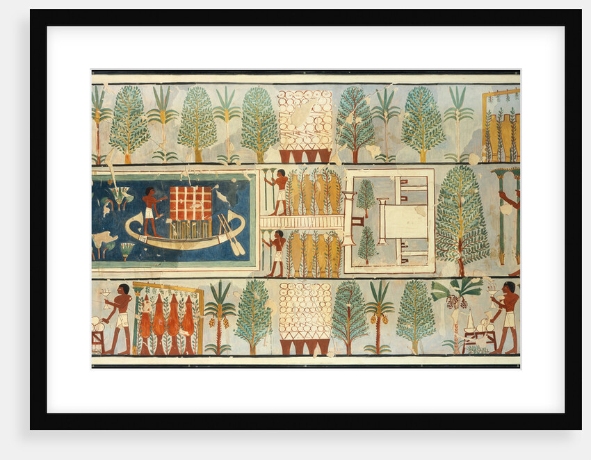 Funeral Ritual in a Garden. The tomb of Minnakht, Thebes, New Kingdom, 18th Dynasty, ca. 1479-1425 B by Anonymous