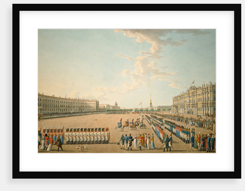 Parade at the Palace Square in St. Petersburg, Mid of the 19th cen by Anonymous