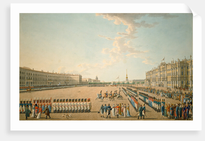 Parade at the Palace Square in St. Petersburg, Mid of the 19th cen by Anonymous