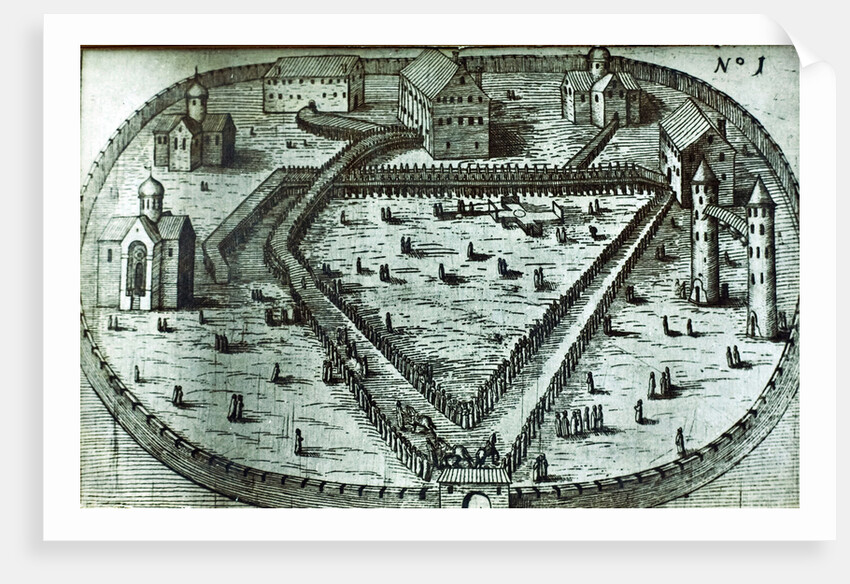 The Fortress in Alexandrovskaya village. Published by Jacob Ulfeldt, 1578 by Anonymous