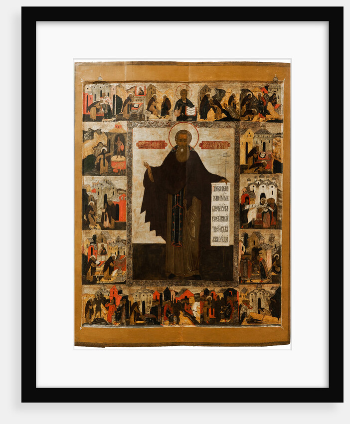 Saint Abraham of Rostov with scenes from his life, Mid of 17th cen by Anonymous