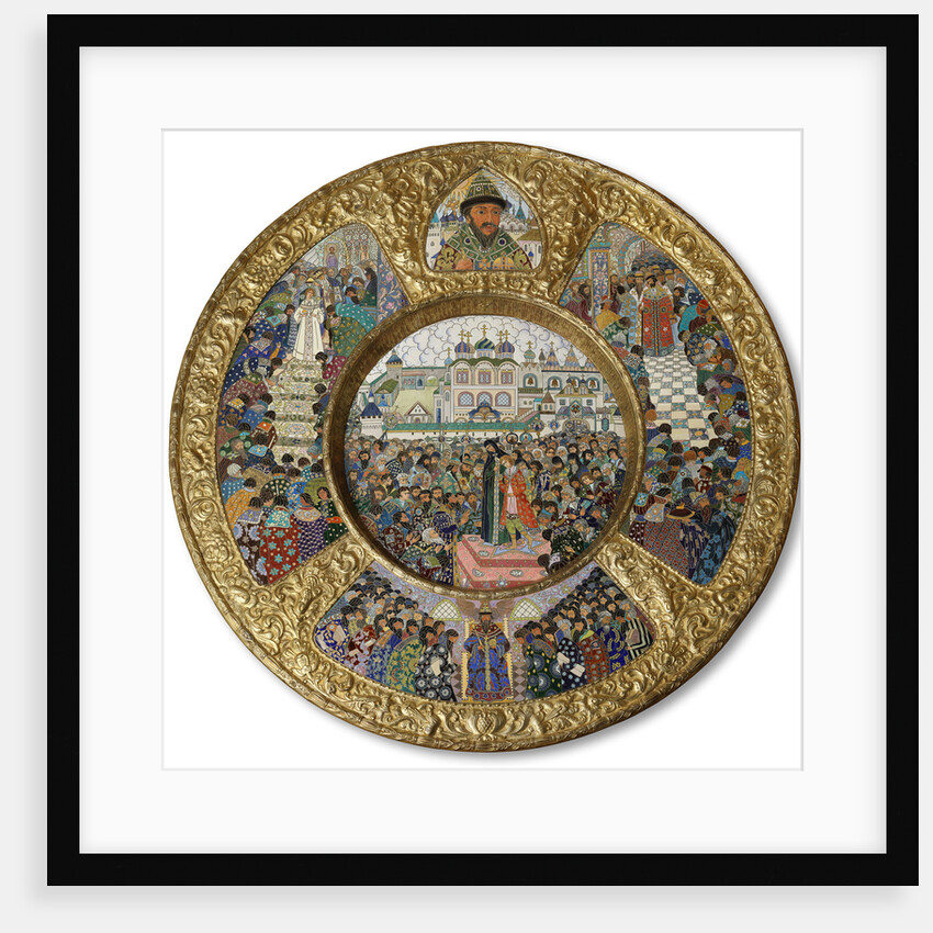 Dish with scenes the Election of Michail Romanov to the Tsar on 14 March 1613, 1913 by Anonymous