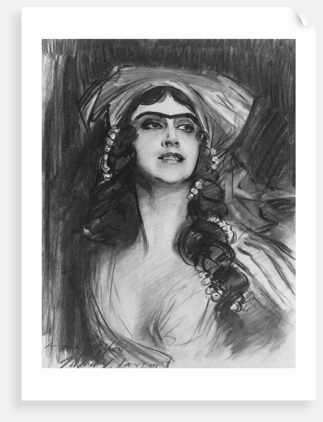 Portrait of the Ballet dancer Tamara Karsavina as Thamar in the ballet Thamar by M.A. Ba by Anonymous