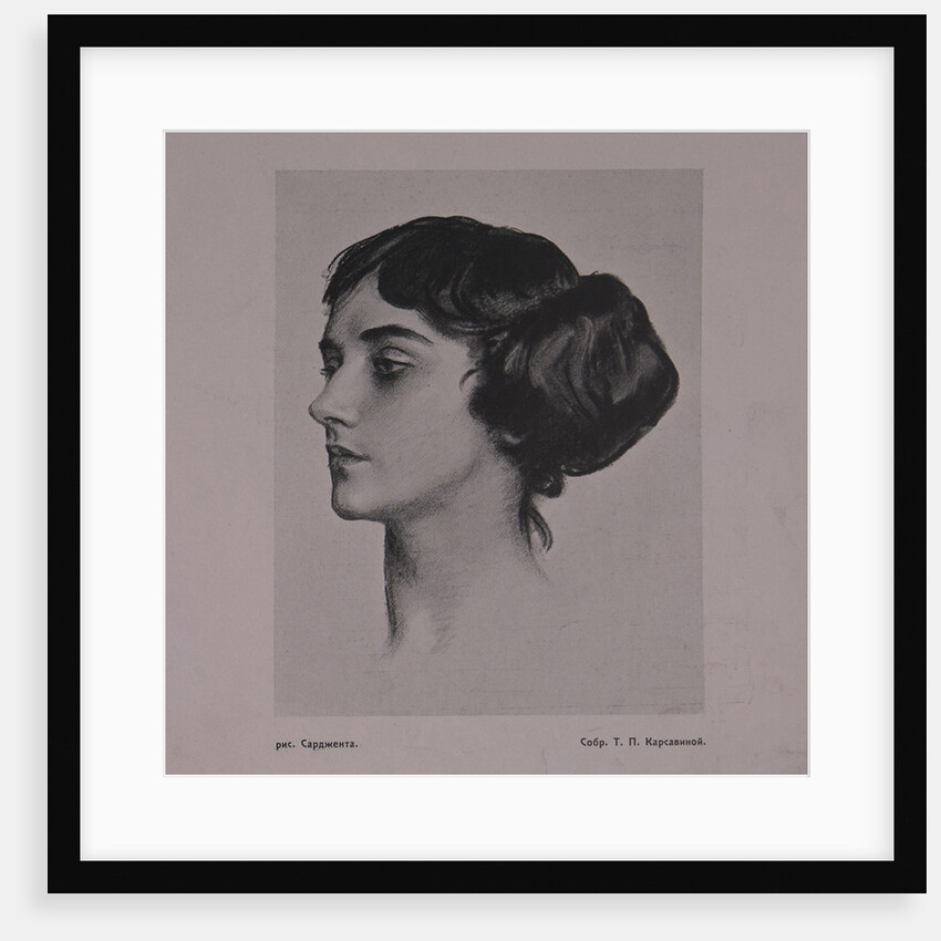 Portrait of the Ballet dancer Tamara Karsavina, 1914 by Anonymous