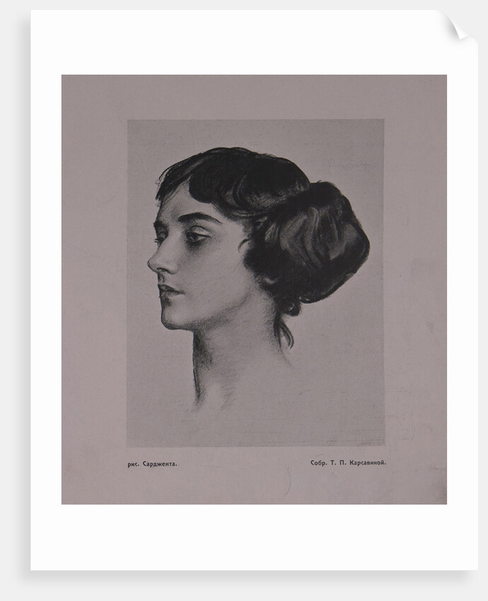 Portrait of the Ballet dancer Tamara Karsavina, 1914 by Anonymous