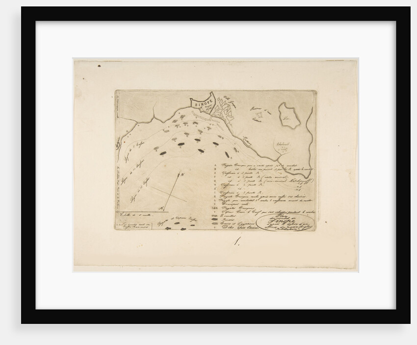 Plan of the Battle of Sinope, 1853 by Anonymous