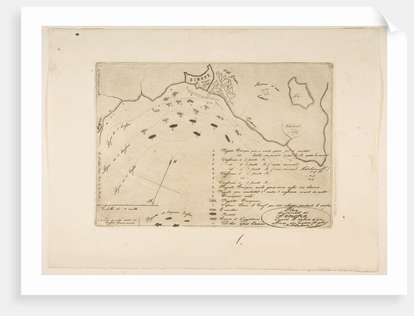 Plan of the Battle of Sinope, 1853 by Anonymous