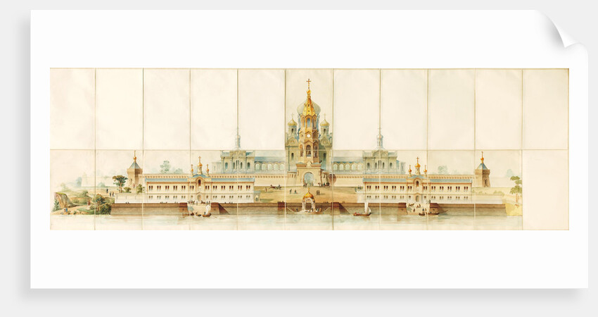Architectural study for a Russian monastery by Anonymous