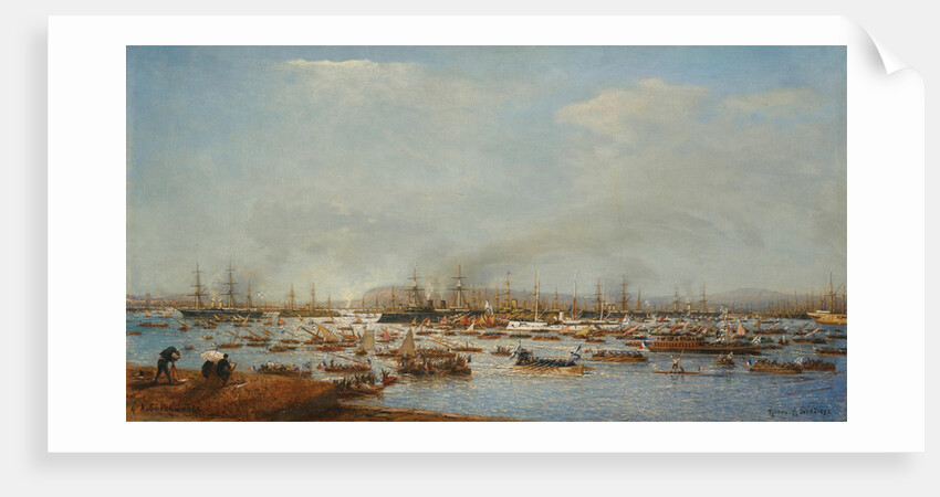 The Arrival Of The Russian Fleet Into Toulon Harbour, 1893 by Anonymous