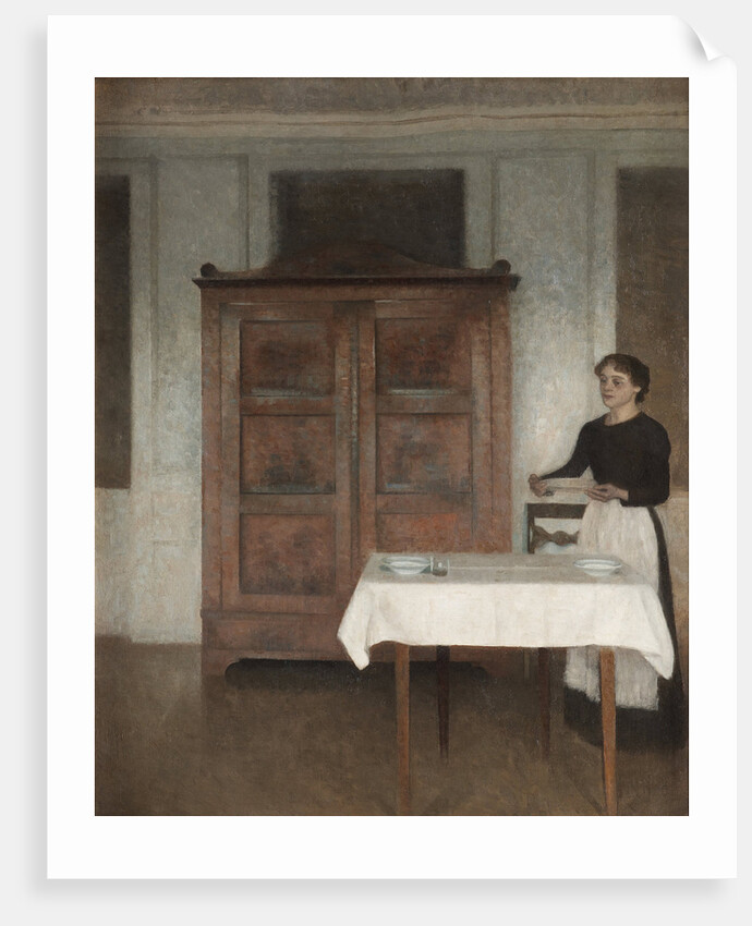 The maid laying the table, 1895 by Anonymous