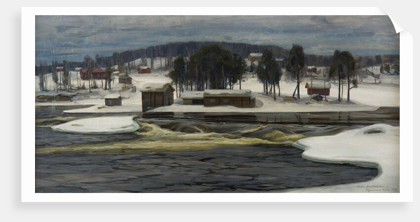 Winter day at the river Kymijoki, 1919 by Anonymous
