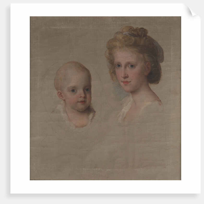 Luisa Maria and Maria Amalia of Naples and Sicily, future French queen, 1782 by Anonymous