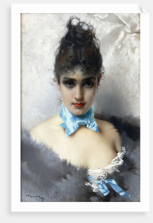 Portrait of an elegant Lady, 1887 by Anonymous