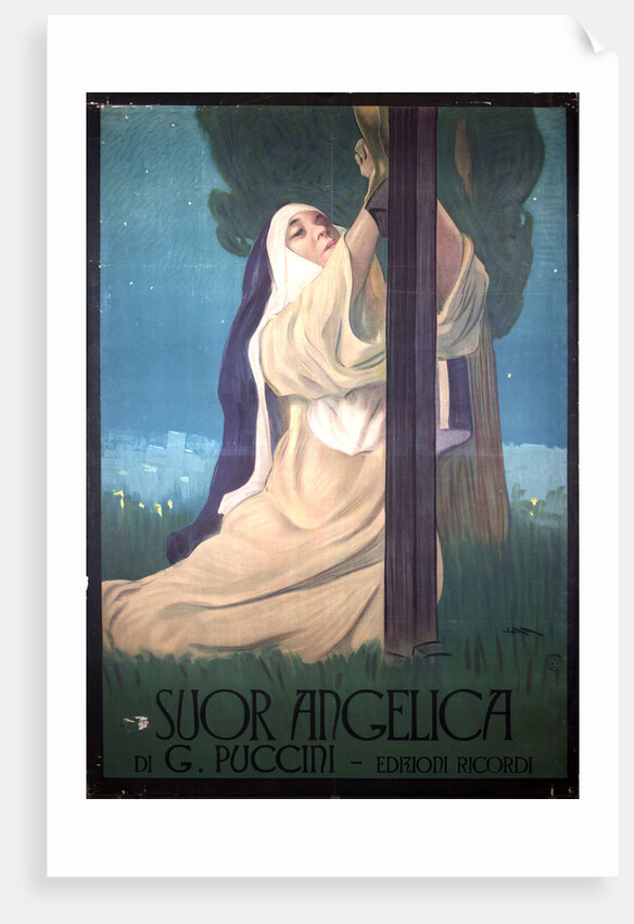 Poster for the opera Suor Angelica (Sister Angelica) by Giacomo Puccini, 1918 by Anonymous