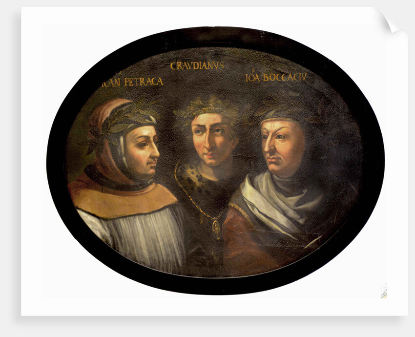 Francesco Petrarca, Claudius Claudian and Giovanni Boccaccio, 16th century by Anonymous