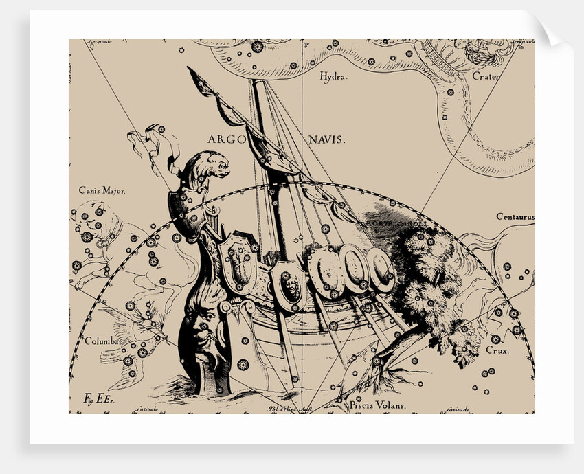 The constellation Argo Navis, 1690 by Anonymous
