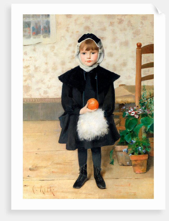 Little Girl with Orange, 1889 by Anonymous
