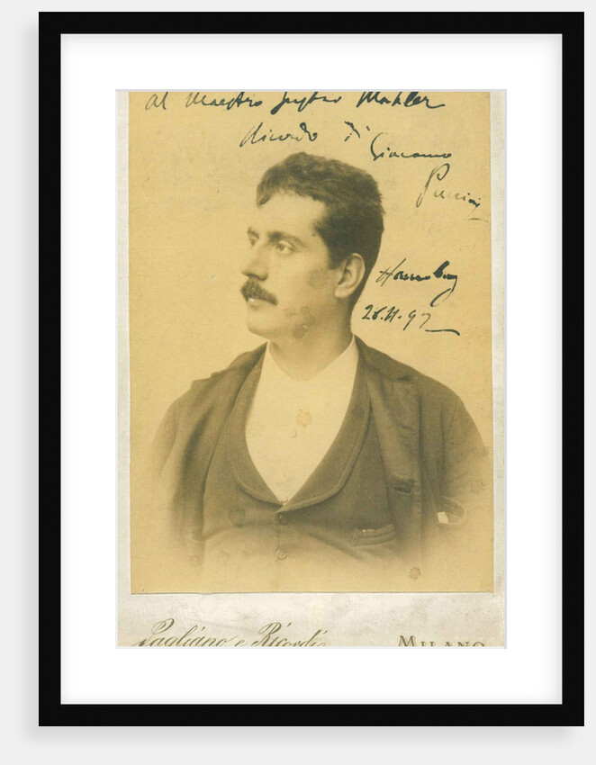 Portrait of the Composer Giacomo Puccini, c. 1890 by Anonymous