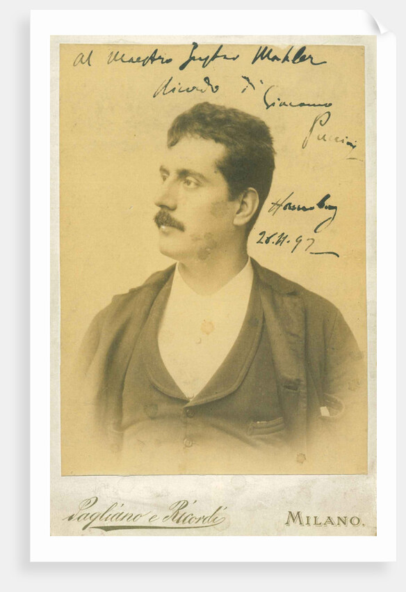 Portrait of the Composer Giacomo Puccini, c. 1890 by Anonymous