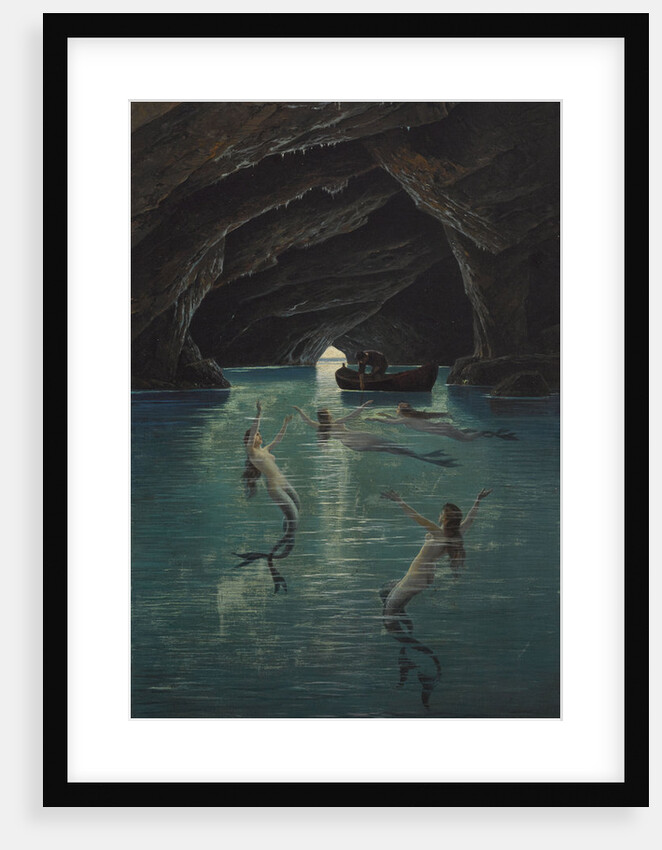 Fisherman and Mermaids in the blue Grotto on Capri by Anonymous