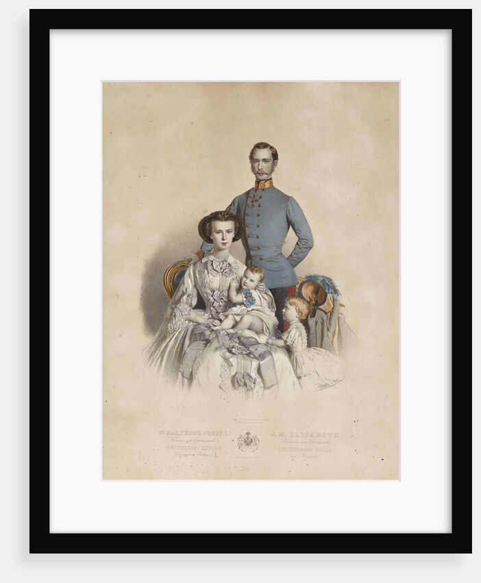 Francis Joseph I and Elisabeth of Austria with children, Gisela and Rudolf by Anonymous