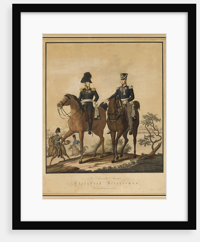 Alexander I of Russia and Frederick William III of Prussia on horseback by Anonymous
