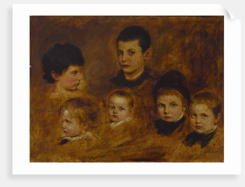 Six children of the Crown Prince Ludwig of Bavaria, 1878 by Anonymous