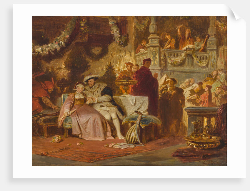 First meeting of Henry VIII and Anne Boleyn in the House of Cardinal Wolsey by Anonymous