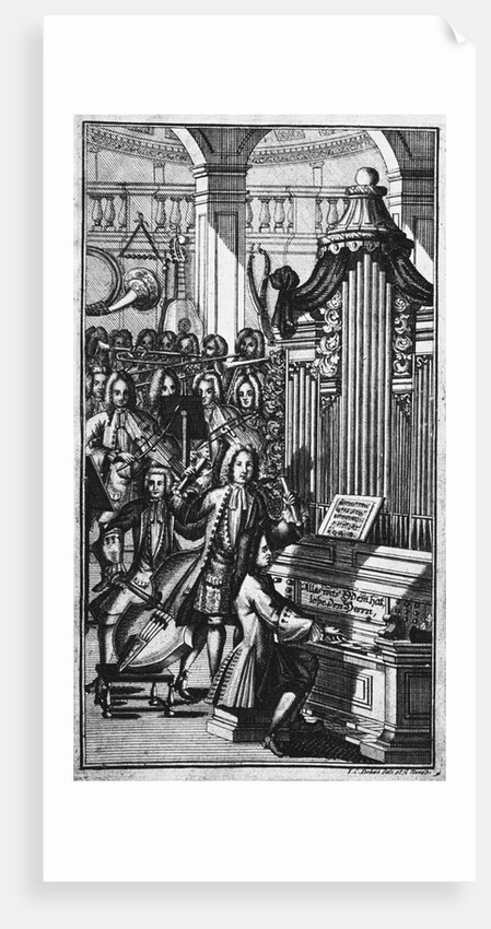 Frontispiece of the Musicalisches Lexicon Oder Musicalische Bibliothec .. by Johann Gottfried Walt by Anonymous