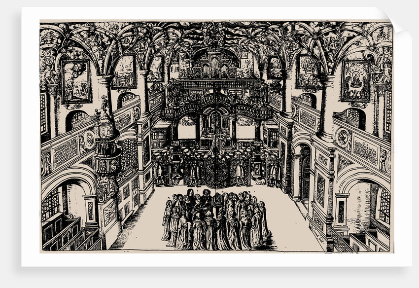 Court Choir of Dresden. From: Geistreiches Gesangbuch by Christoph Bernhard, 1676 by Anonymous