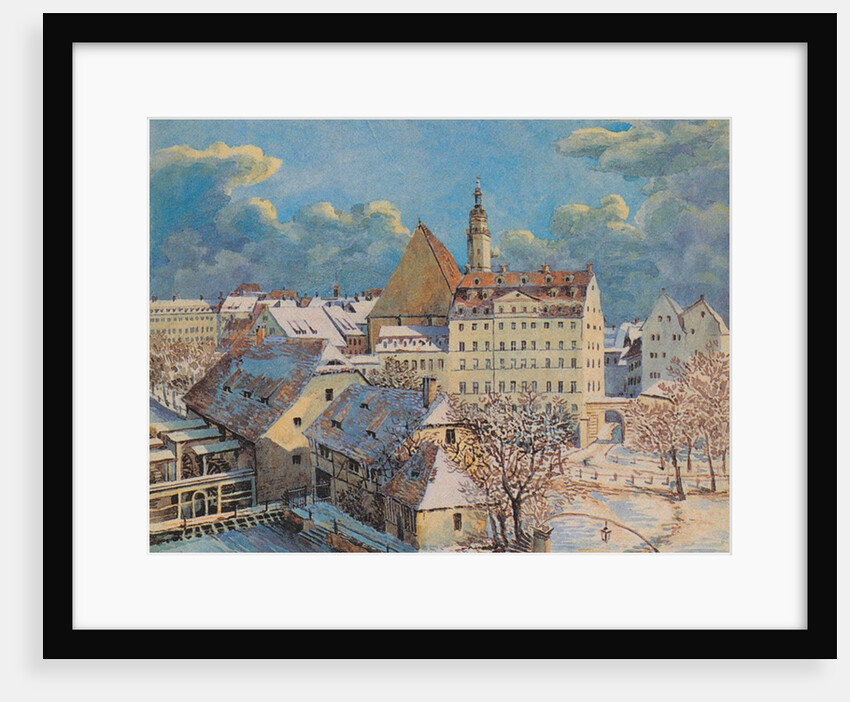 St. Thomas Church and St. Thomas School in Leipzig, 1838 by Anonymous