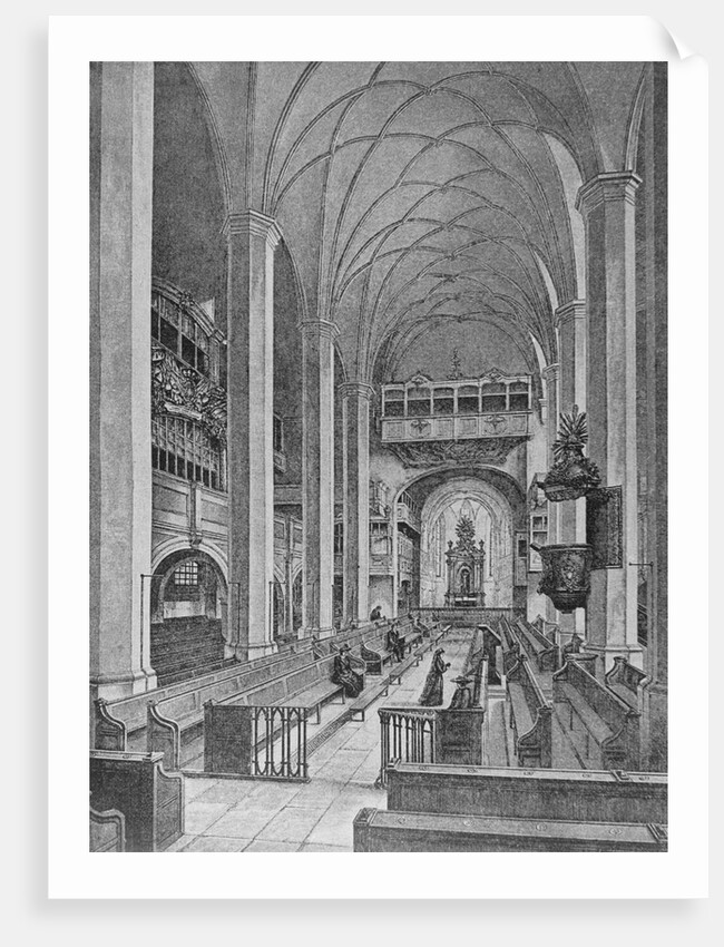 St. Thomas Church in Leipzig, Bachs grave, before 1885 by Anonymous