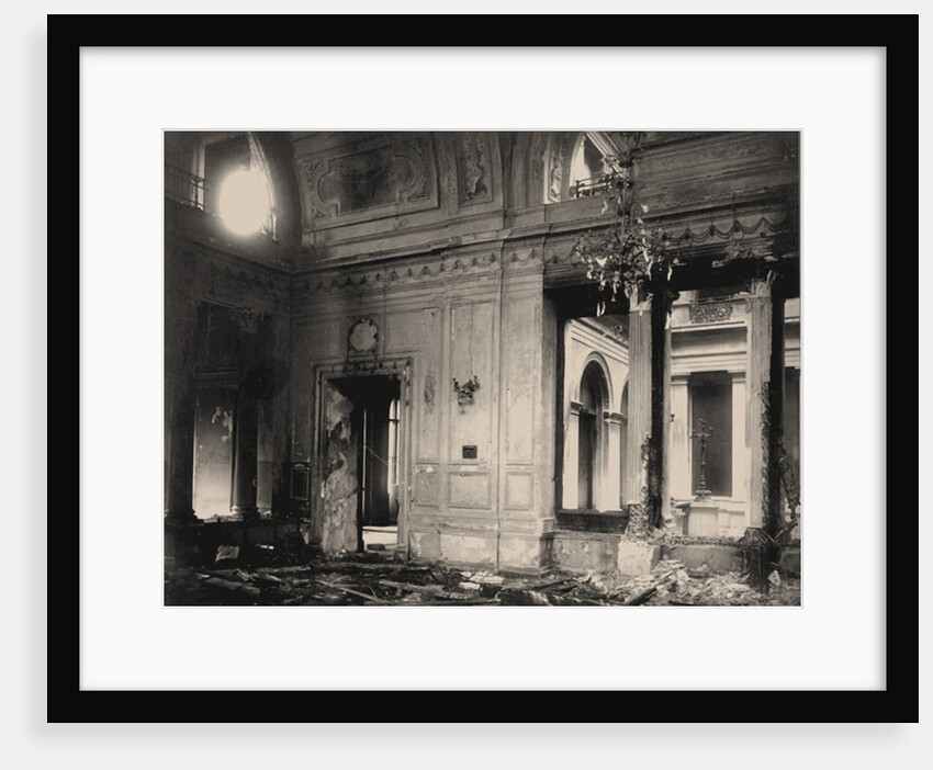 Dining room of the Winter Palace after the explosion, evening of February 17, 1880, 1880 by Anonymous