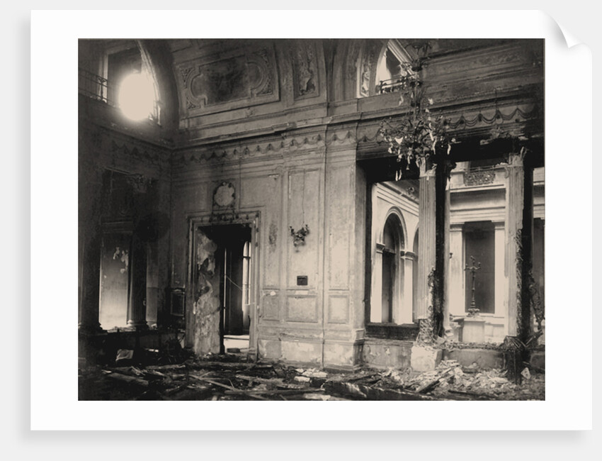 Dining room of the Winter Palace after the explosion, evening of February 17, 1880, 1880 by Anonymous