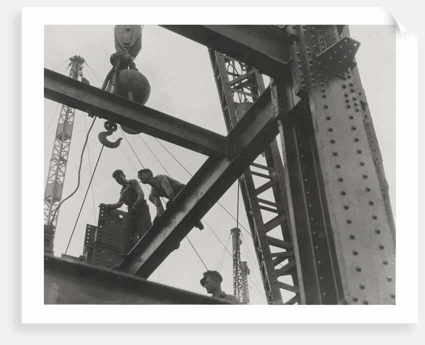 Workers at the Construction of Empire State Building, 1932 by Anonymous