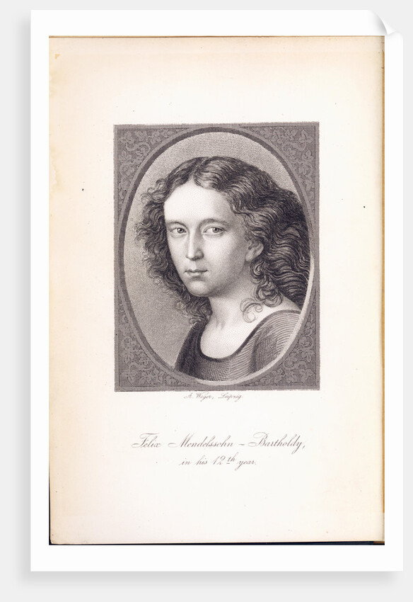 Felix Mendelssohn Bartholdy at age 12, 1821 by Anonymous