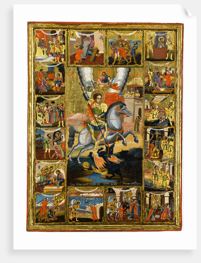 Saint George with scenes from his life, 1806 by Anonymous
