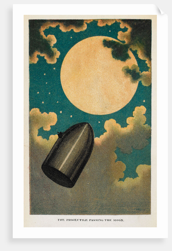 Illustration to From the Earth to the Moon by Jules Verne, 1877 by Anonymous
