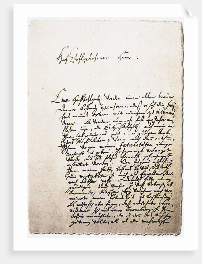 Letter to his friend, Georg Erdmann from 28.10.1730, 1730 by Anonymous
