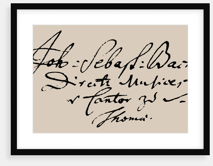 Signature of Johann Sebastian Bach by Anonymous