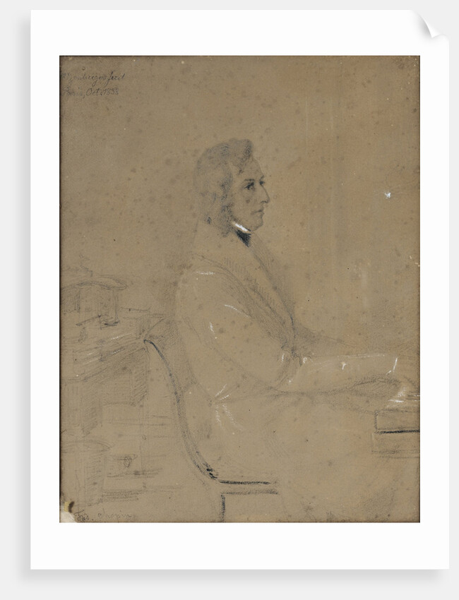 Frédéric Chopin at piano by Anonymous
