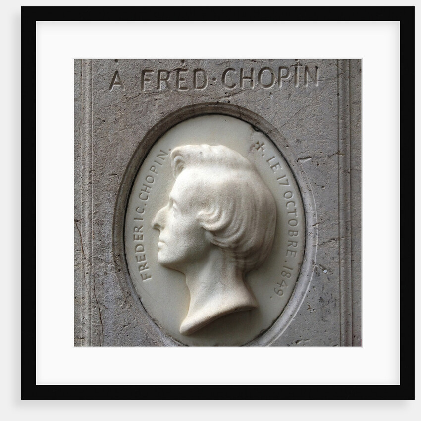 Portrait relief of Frédéric Chopin in the Père-Lachaise Cemetery, 1849 by Anonymous