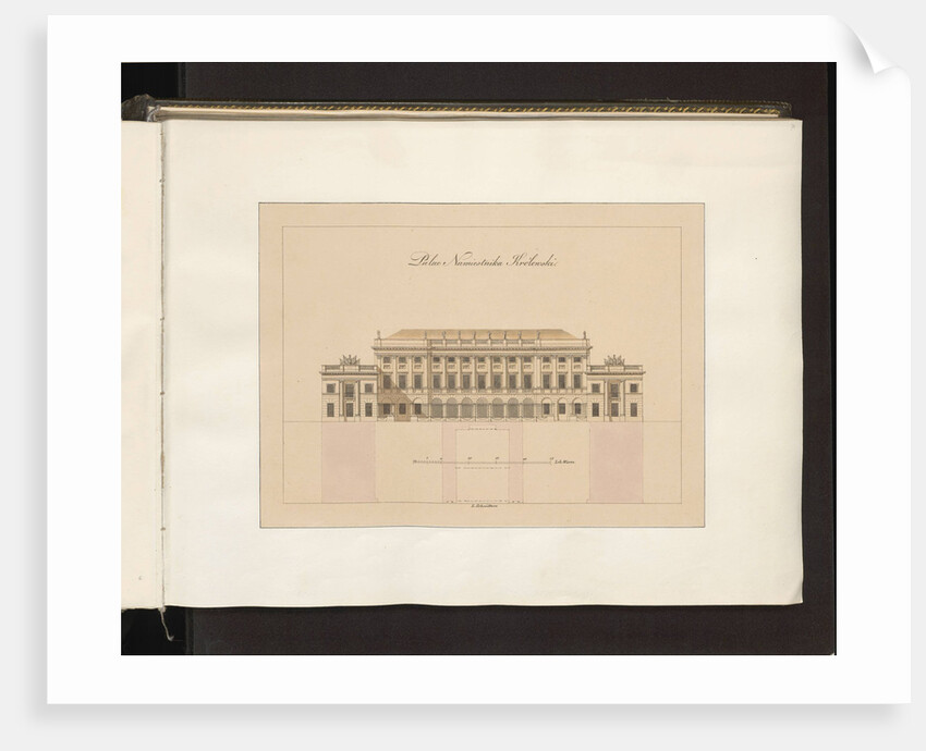 Radziwill Palace in Warsaw, (Presidential Palace), on Krakowskie Przedmiescie, (Frédéric Chopins fi by Anonymous