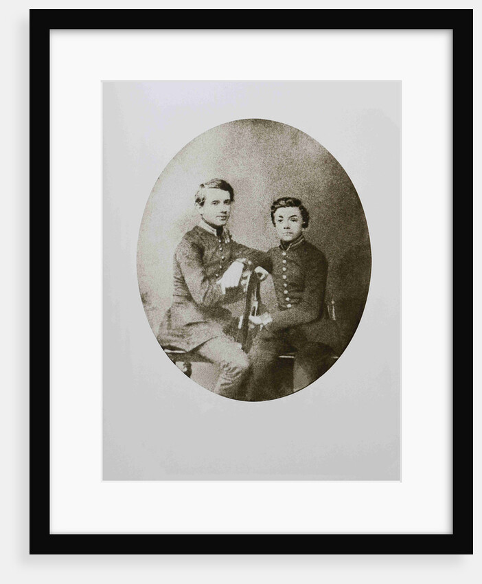 Pyotr Ilyich Tchaikovsky (left) and Vladimir Gerard. 29 May 1859, Petersburg, 1859 by Anonymous