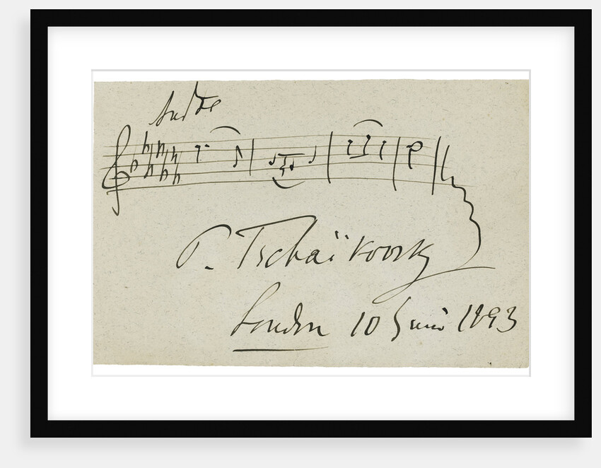 Musical quotation from the Cradle song op. 16 no. 1 in A flat minor, 1893 by Anonymous