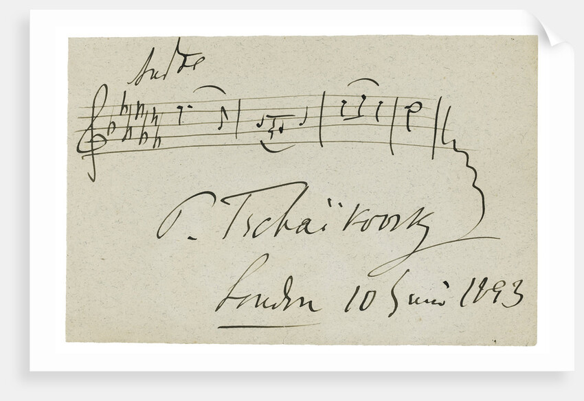 Musical quotation from the Cradle song op. 16 no. 1 in A flat minor, 1893 by Anonymous