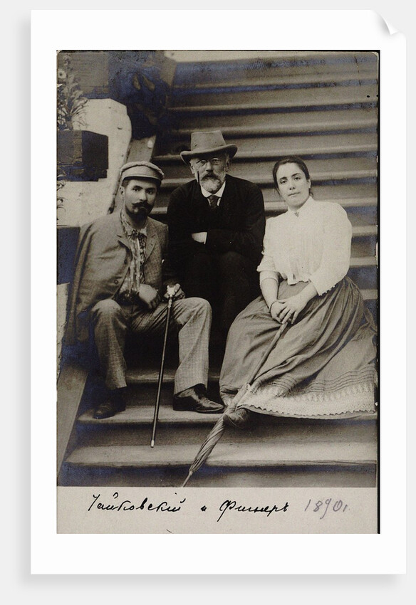Pyotr Ilyich Tchaikovsky visiting Nikolay and Medea Figner, 1890 by Anonymous