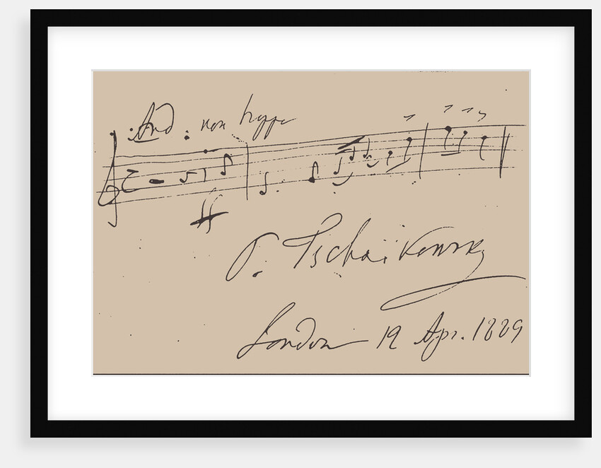 Musical quotation from the Suite No. 1, Op. 43, 1889 by Anonymous