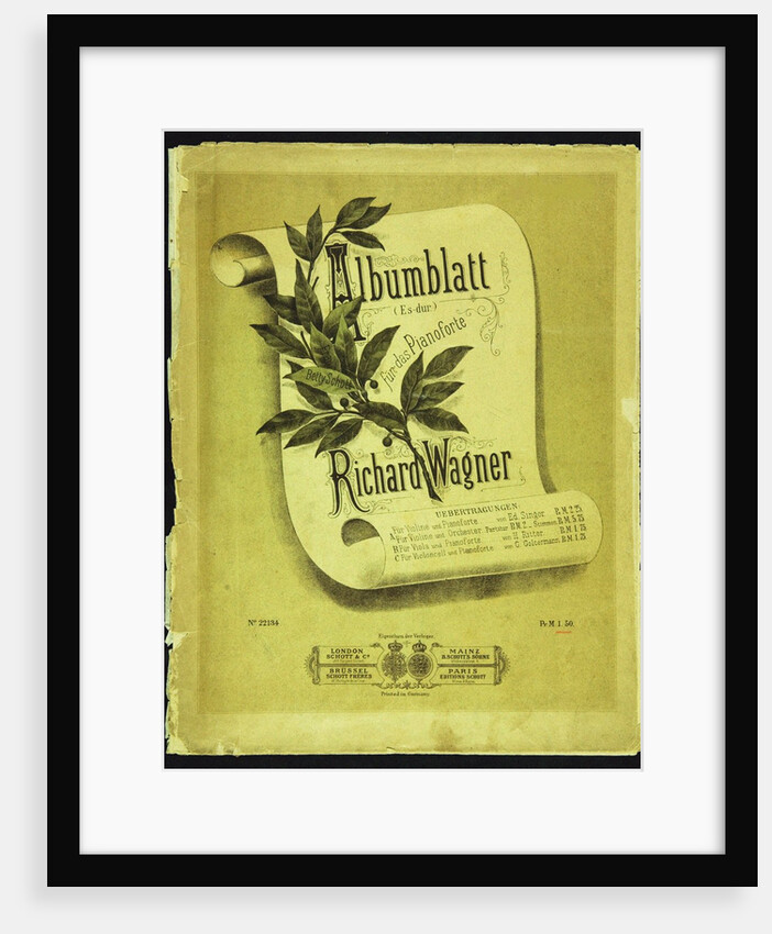 Albumblatt (Es-dur) für das Pianoforte, Mainz, 1882, 1882 by Anonymous