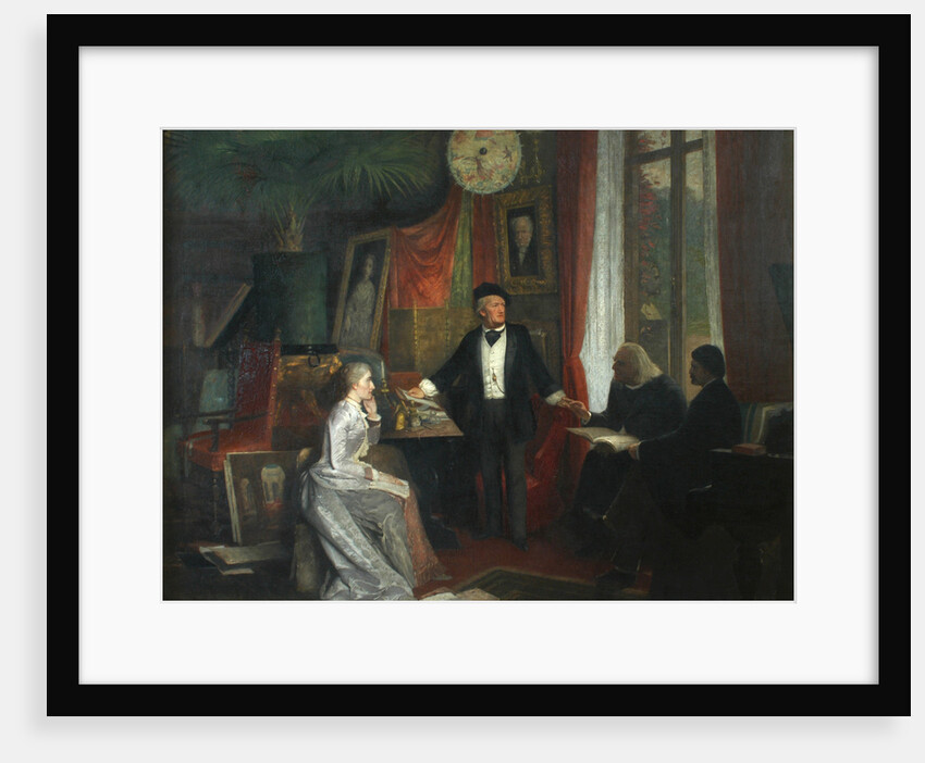 Cosima Wagner, Richard Wagner, Franz Liszt and Hans von Wolzogen in the Wahnfried, Bayreuth, 1881 by Anonymous